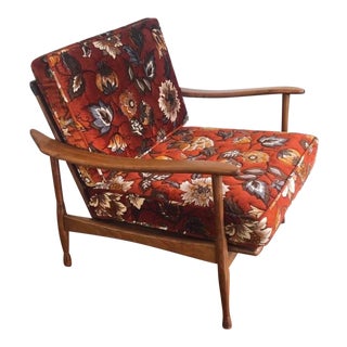 Vintage Italian Mid Century Modern Lounge Chair For Sale