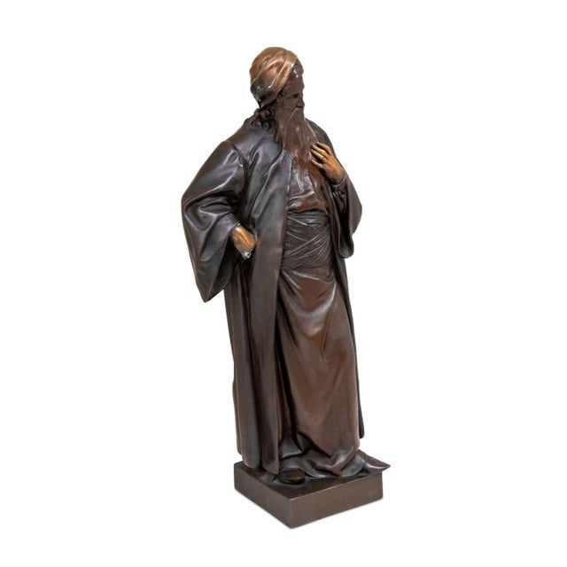 Oskar Gladenbeck (German, 1850-1921) "Nathan der Weise" [Nathan the Wise] Patinated Bronze Sculpture, late 19th century,...