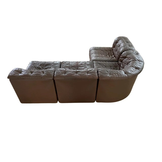 Mid-Century Modern Ds-11 Patchwork Lounge Chair in Brown Leather From De Sede, 1970s For Sale - Image 3 of 12