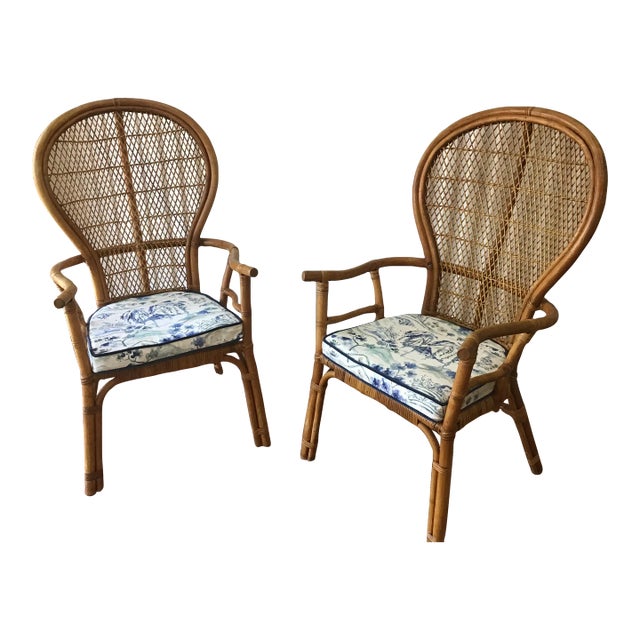 1960s Tropical Accent Chairs - Set of 2 For Sale