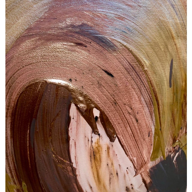 Francine Tint Francine Tint, Contemporary Gestural Abstraction Color Field Painting Woman Artist Metallic Art, 1987 For Sale - Image 4 of 15