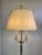 Hollywood Regency French Brass and Porcelain Bouillotte Floor Lamp For Sale - Image 3 of 17