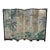 Vintage Silver Chinese Asian Six Panel Screen ~ Room Divider W Heron Birds For Sale