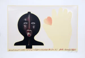 John Russell Clift "Head, Heart, and Hand of a Flyer Whirligig (No One "A")" Serigraph