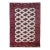 Vintage Turkmen Area Rug in All Over Geometric Pattern in Ivory, Red, Black For Sale