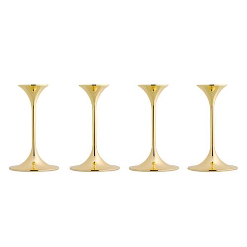 Jazz Candleholders in Steel with Brass Plating by Max Brüel, Set of 4 For Sale - Image 16 of 16