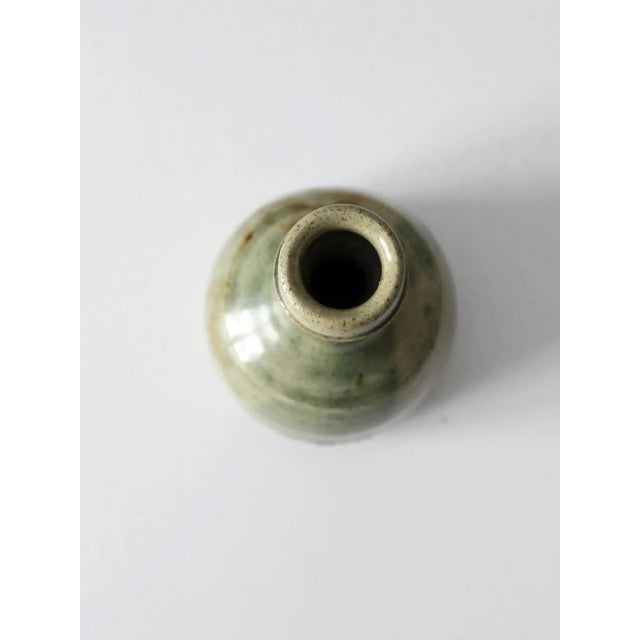 Vintage Studio Pottery Bottleneck Vase For Sale - Image 6 of 9