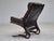 Mid-Century Modern Vintage Scandinavian Lounge Chair in Leather and Bentwood, 1970s For Sale - Image 3 of 18