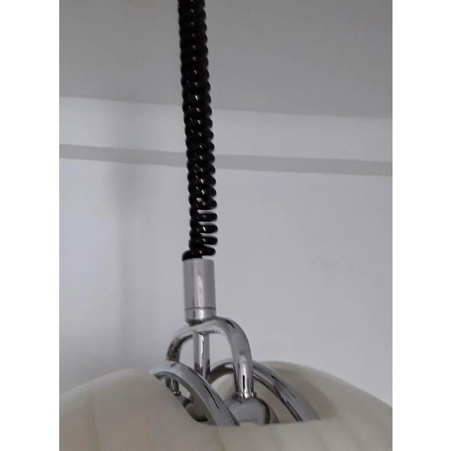 Adjustable Double Flame Ceiling Lamp with Chrome Metal Mount, 1970s For Sale - Image 4 of 7