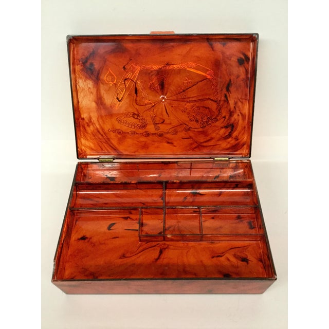 1950s Vintage Tortoise Bakelite Jewelry Box Chairish