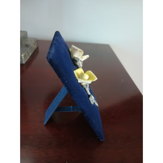 Metal 1970 Vintage Capodimonte Porcelain Yellow Roses With Bronze Metal Stems and Leaves For Sale - Image 7 of 8