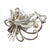 Art Deco Vintage Sterling Silver Akoya Cultured Pearl Cluster Brooch For Sale - Image 3 of 4