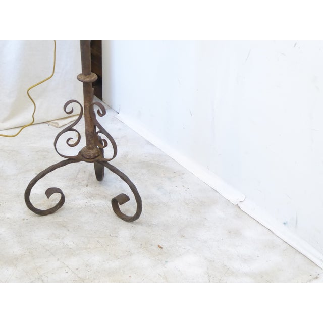 Early 18th Century 18th Century Continental Iron Floor Lamp For Sale - Image 5 of 5