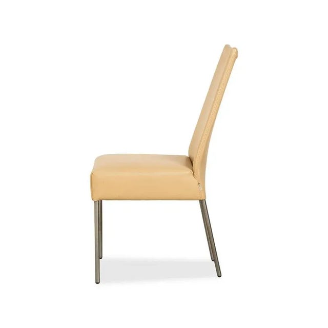 Beige Leather Dining Chairs from Bert Plantagie, Set of 4 For Sale - Image 9 of 11