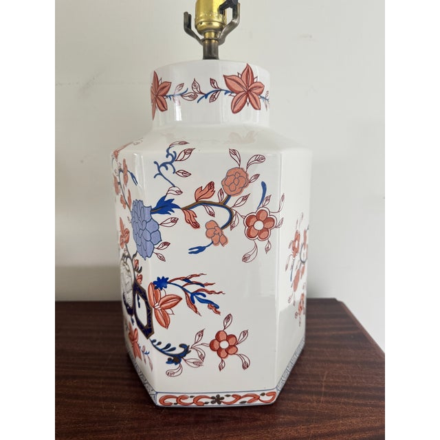 Japanese Late 20th Century Tyndale Imari Ginger Jar Ceramic Table Lamp For Sale - Image 3 of 12