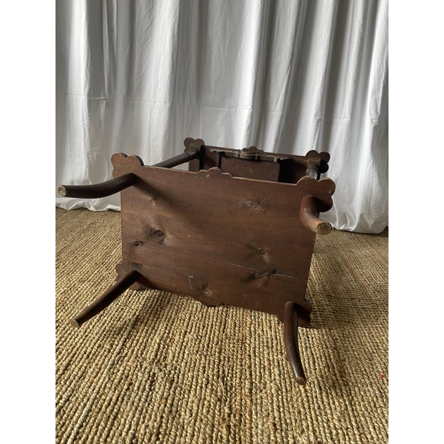 French Art Nouveau Walnut Side Table, 1890s For Sale - Image 15 of 18
