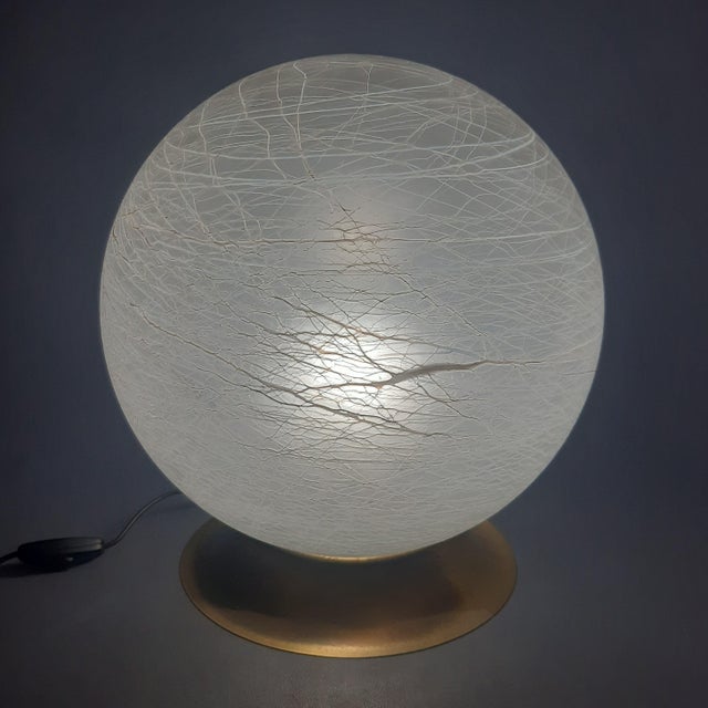 Murano Glass Boccia Table Lamp from Venini, 1970s For Sale - Image 6 of 12