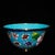 Chinese Vintage Chinese Cloisonné Enamel Tea Bowl - Turquoise Ground With Peony & Floral Motif For Sale - Image 3 of 9