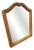 Vintage French Oak Wall Mirror with Carved Frame For Sale