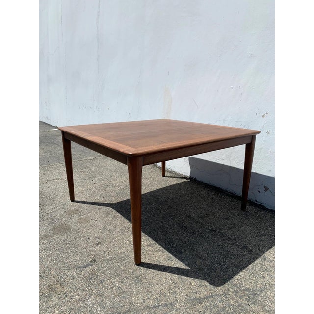 Mid-Century Modern Mid Century Modern Square Wood Coffee Table Vintage Accent For Sale - Image 3 of 9