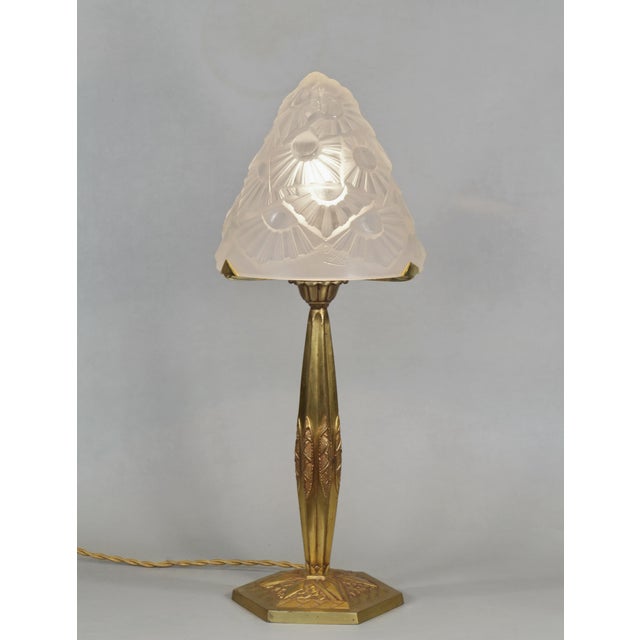 Francis Hubens A very rare art deco lamp made in France around 1930 by the famous Paris France based company of Francis...
