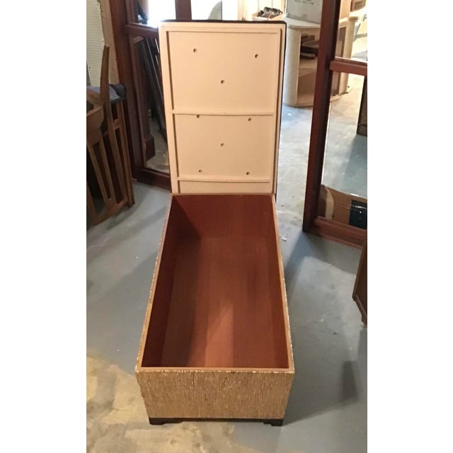 Upholstered Bench Seating With Storage Ottoman Bench, Circa 1970s For Sale - Image 11 of 12