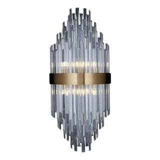Collection Minerva Wall Lamp in Metal and Crystal by Jago For Sale