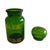 Belgian Cobalt Green Apothecary Jars, 1920s, Set of 3 For Sale - Image 6 of 10
