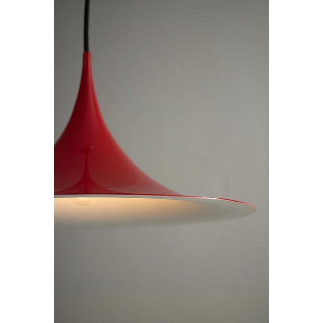 Gold Medium Red Semi Pendant from Fog & Mørup, 1960s For Sale - Image 8 of 10