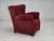 1950s Vintage Danish Relax Chair in Red Furniture Wool, 1950s For Sale - Image 5 of 18