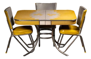 Vintage "Plasticove" Dinette Table and Chair Set by Western Plastics