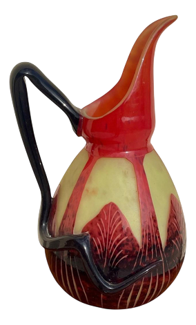 Spiral Jug in French Glass by Charles Schneider