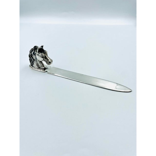 Mid 20th Century Reed & Barton Equine Sterling Silver Plate Letter Opener With Horse Head Handle For Sale - Image 10 of 10
