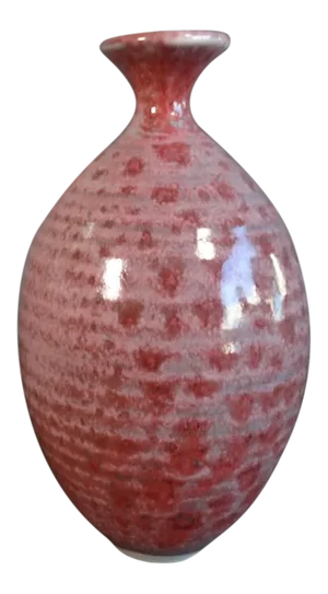 1940s Otto & Vivika Heino Small Red & White Vessel