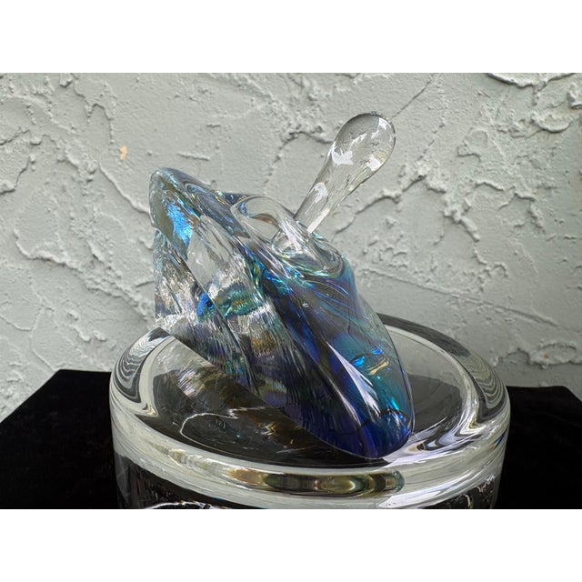 Signed Egerman Studio Art Glass Perfume Bottle, Dated 1994 For Sale - Image 4 of 10