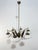 6-Light Chandelier in Brass, Wood and Opal Glass in the style of Stilnovo, 1950 For Sale - Image 4 of 11