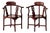 Pair of Chinese Rosewood Corner Chairs With Mother-of-Pearl Inlay, C. 1940 For Sale