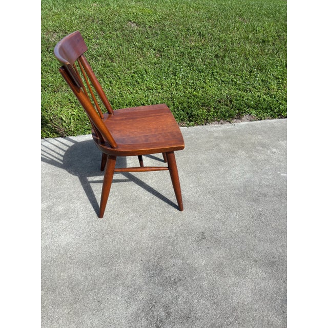 Willett Furniture Mid 20th Century Midcentury Willett Cherry Dining Chair For Sale - Image 4 of 7