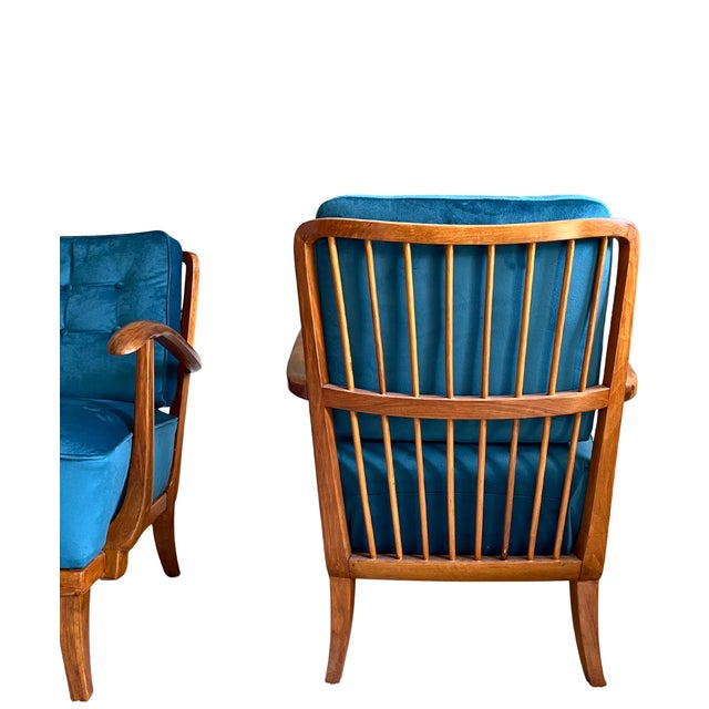 Art Deco Lounge Chairs by Gyula Kaesz, 1930s, Set of 2 For Sale - Image 3 of 7