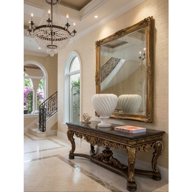 Vintage Italian Hand-Painted Swirl Ceramic Pedestal Vase For Sale - Image 12 of 12