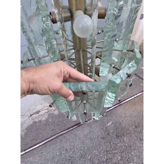 Chandelier in Crystal from Fontana Arte, Italy, 1950s For Sale - Image 12 of 14