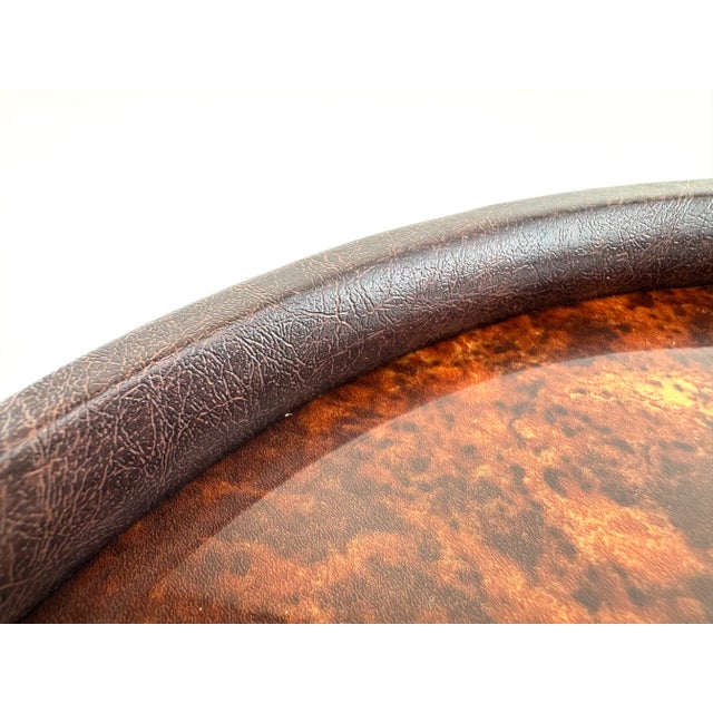 Animal Skin 1960s Mid-Century Faux Tortoiseshell Ice Bucket and Tray Set For Sale - Image 7 of 15