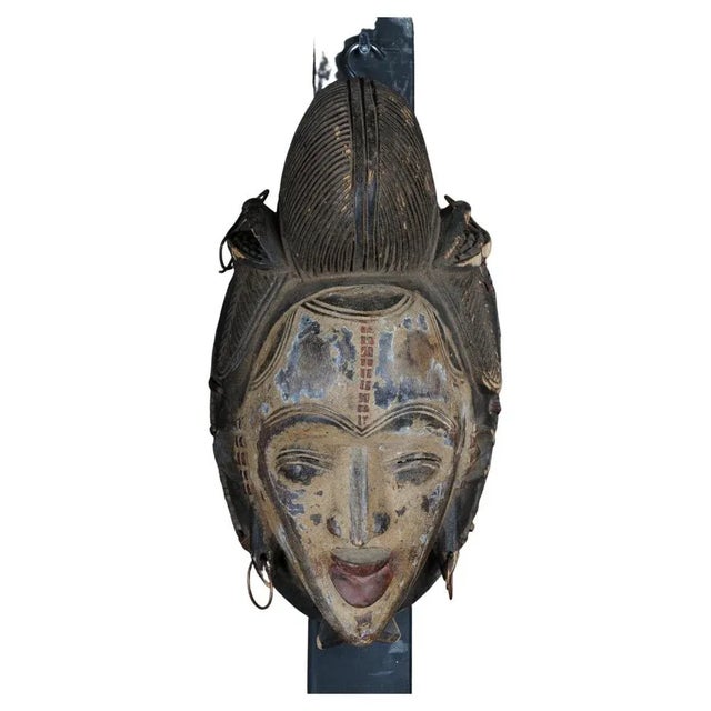 Antique Carved Wooden Face Mask For Sale - Image 13 of 13