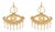 Pearl Vision Evil Eye Gold Dangle Earrings, A Pair For Sale