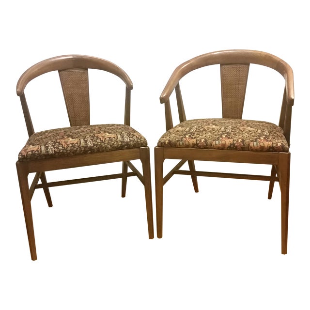 Vintage MidCentury Thomasville Chair Co. James Mont Style Chairs a Pair Chairish
