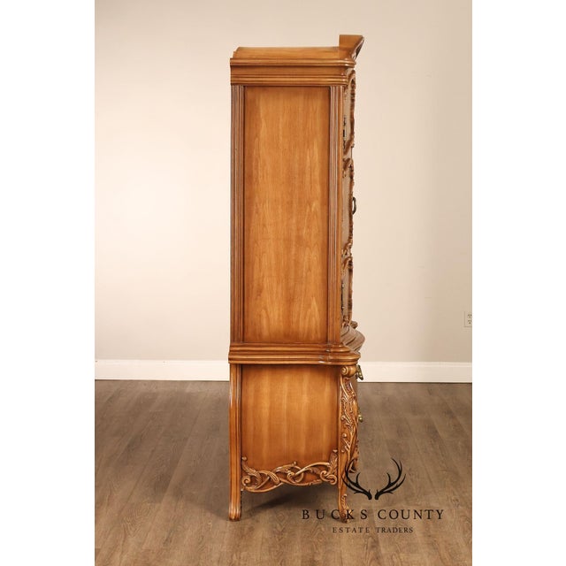 French Rococo Style Bombe Armoire Chest For Sale - Image 12 of 18
