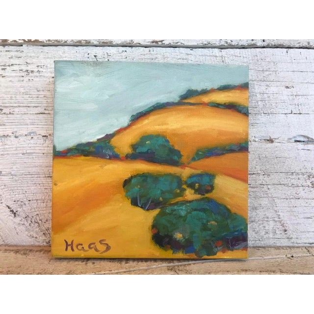 Textile "Mount Diablo Gold" Plein Air Original Oil Painting For Sale - Image 7 of 8