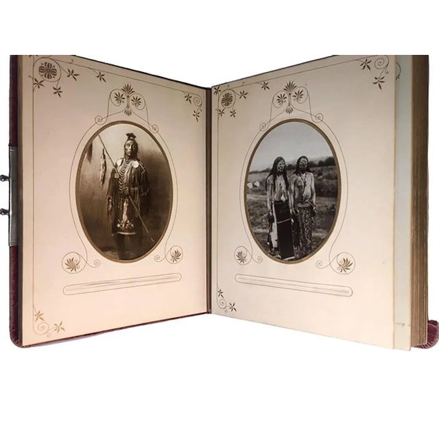 Red American Indian Red Velvet Photo Book of Indians For Sale - Image 8 of 10
