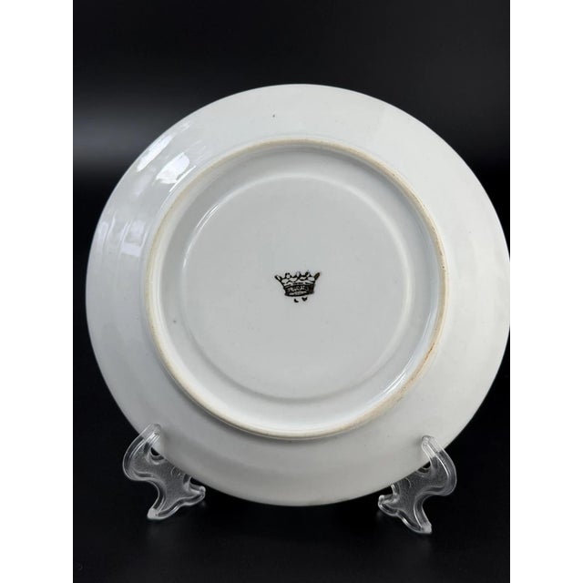 Antique French Hand-Painted Porcelain Cup and Saucer from Befos, 1800s, Set of 2 For Sale - Image 10 of 11