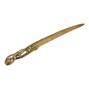 Art Nouveau Brass Letter Opener Signed Ges. Gesch - Vintage 1905